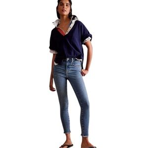 We The Free Raw High-Rise Jeans Size 27 Deep Indigo NWT